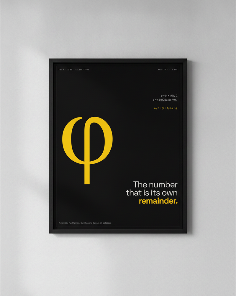 Golden Ratio Phi Symbol Math Print
