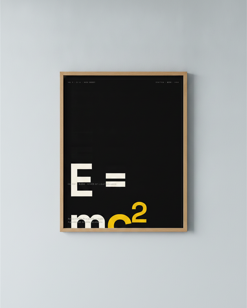 E=MC² Physics Wall Art Print