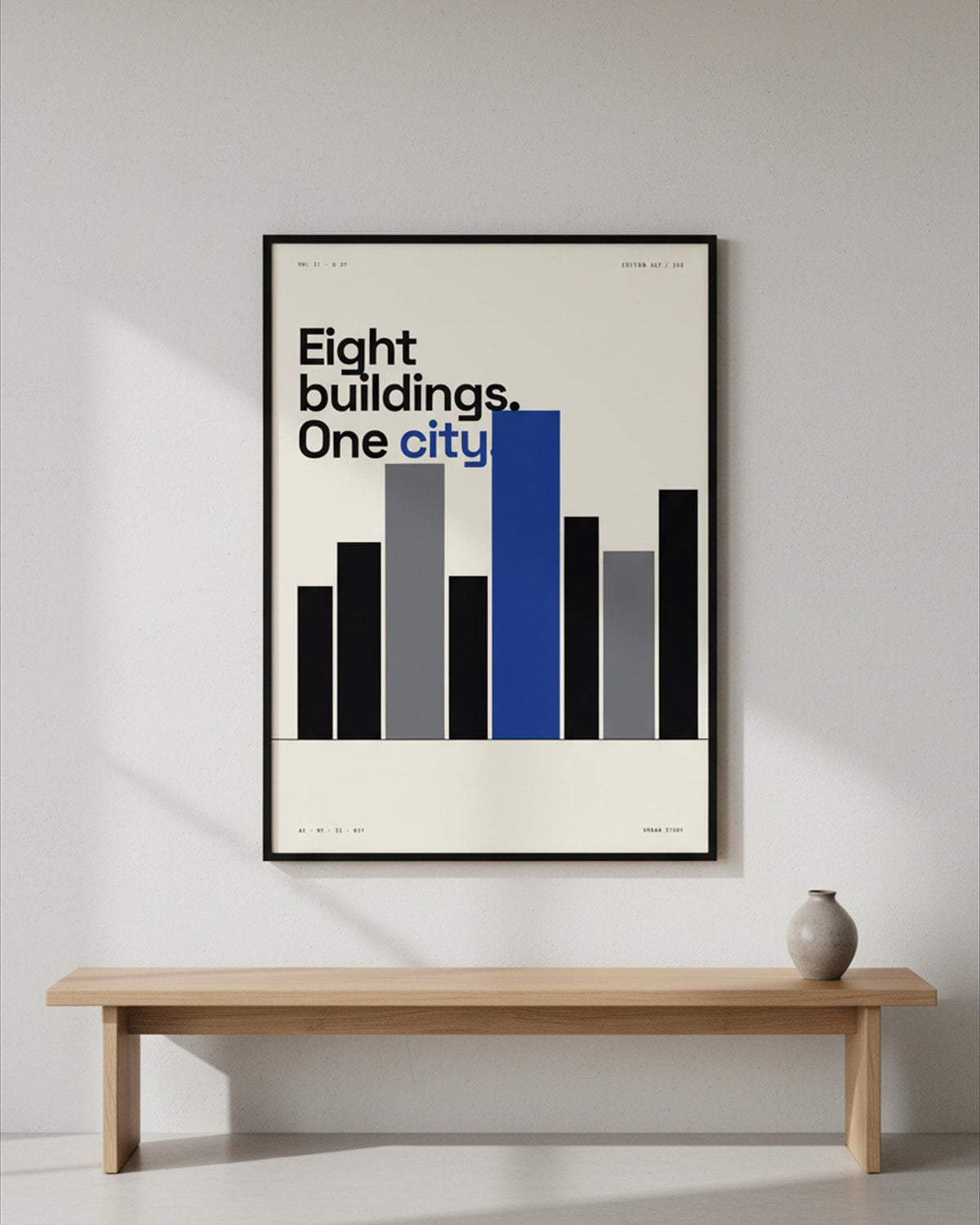 Brutalist Skyline Architecture Print