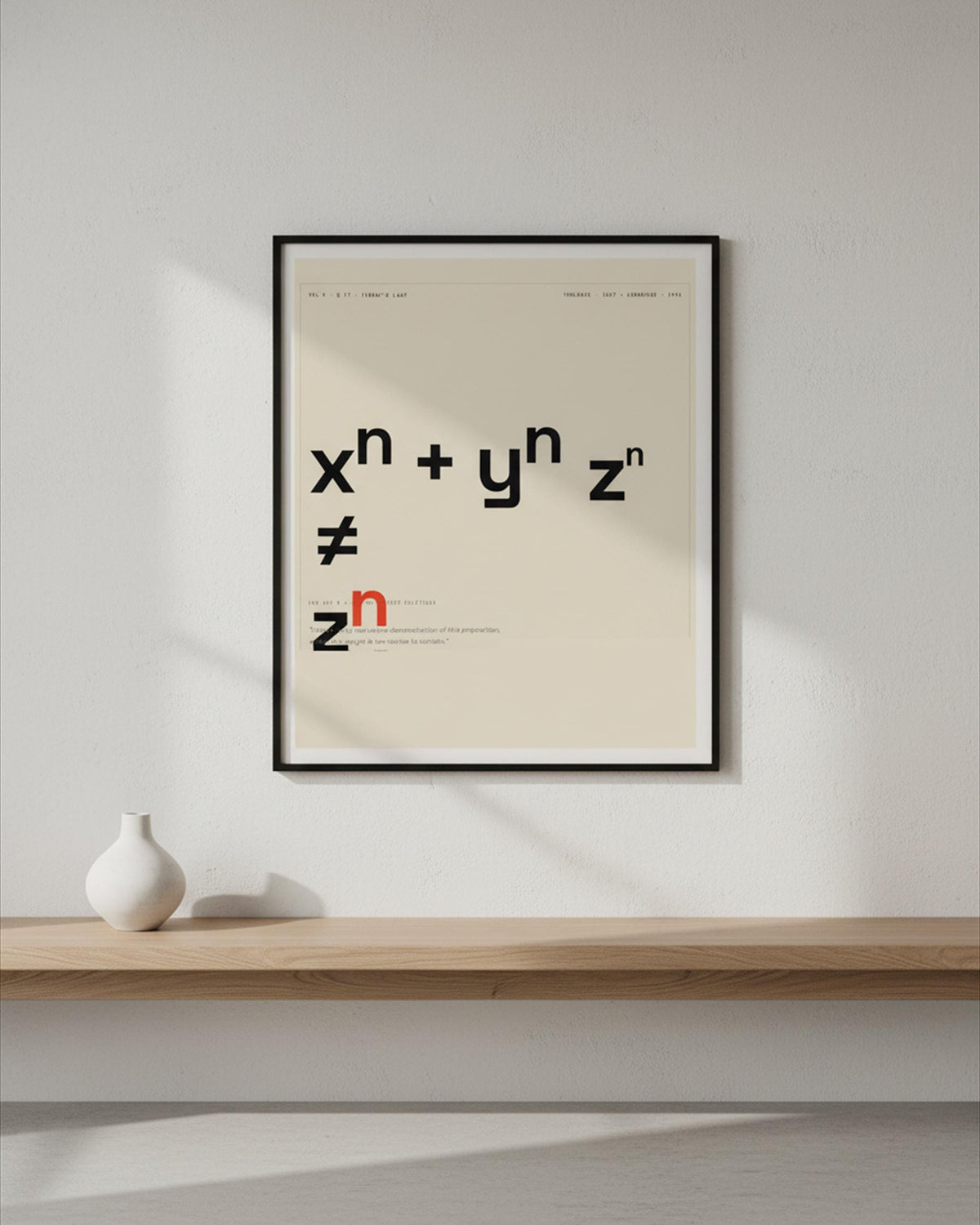Fermat's Last Theorem Math Print