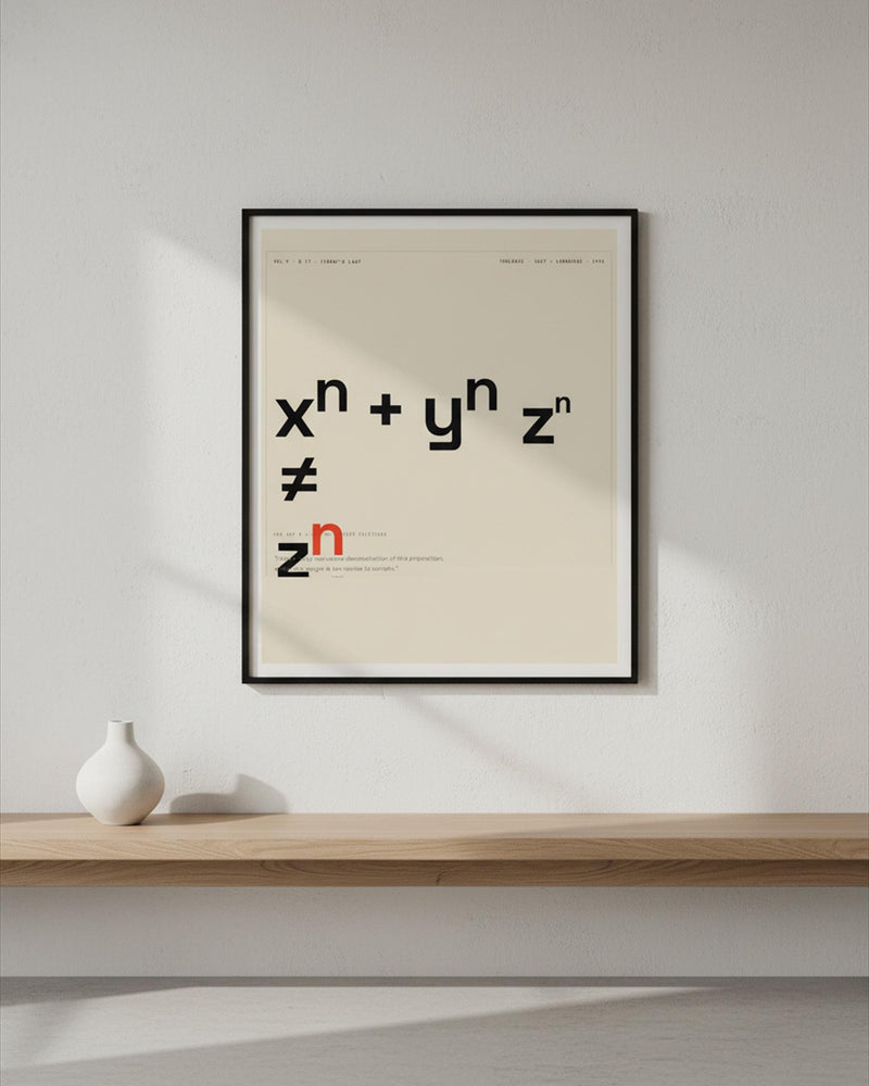 Fermat's Last Theorem Math Print