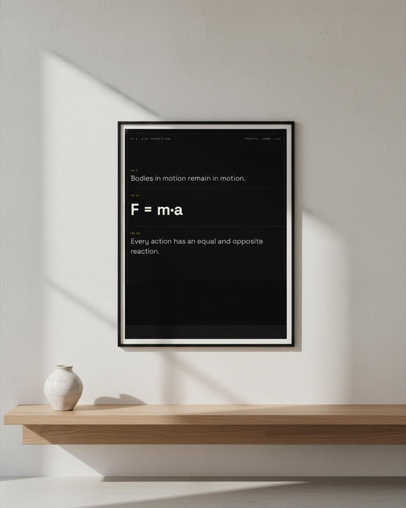 Newton's Laws Physics Print