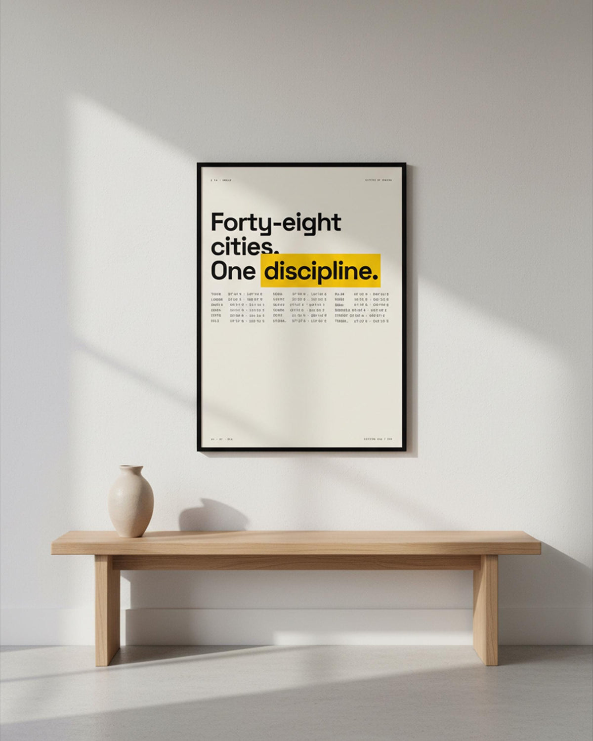 Coordinates Minimalist Typographic Poster