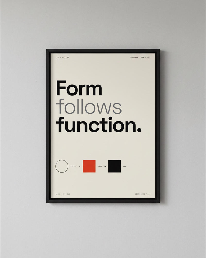 Form Follows Function Bauhaus Poster