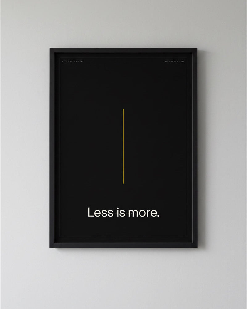 Less Is More Minimalist Typography Poster