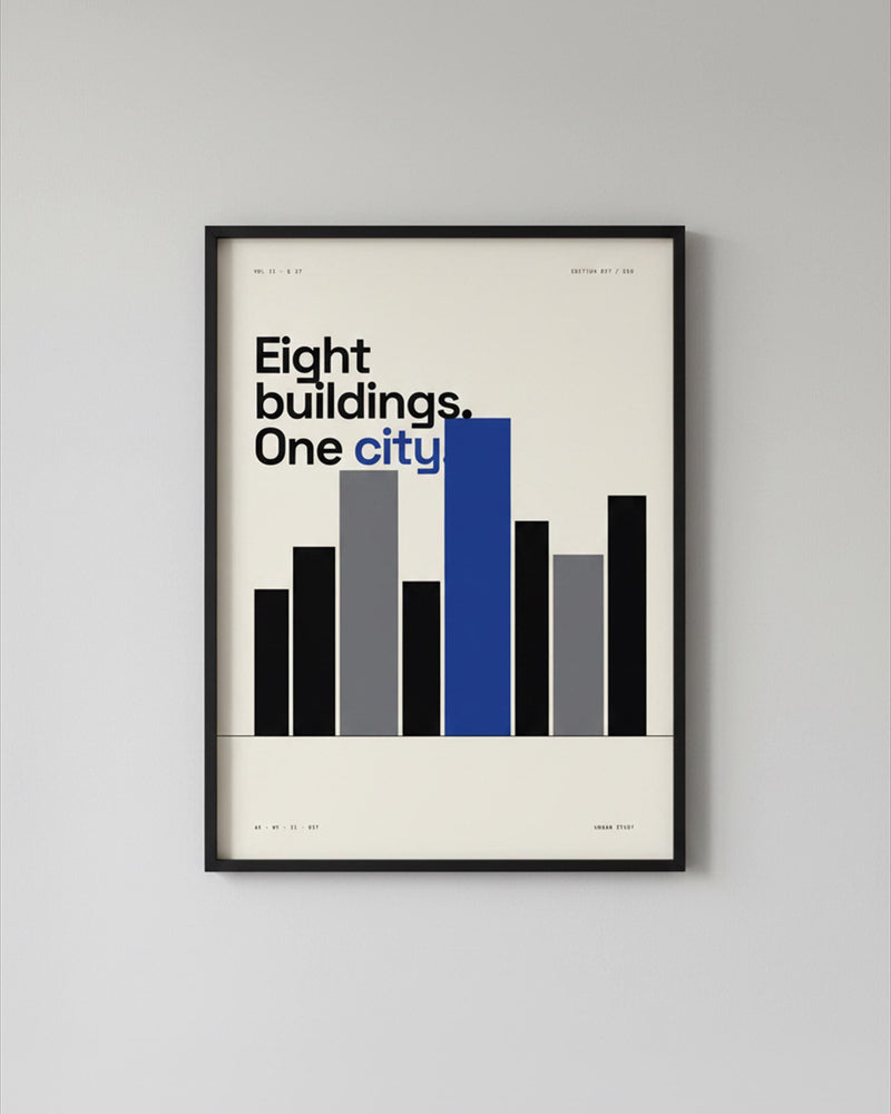 Brutalist Skyline Architecture Print