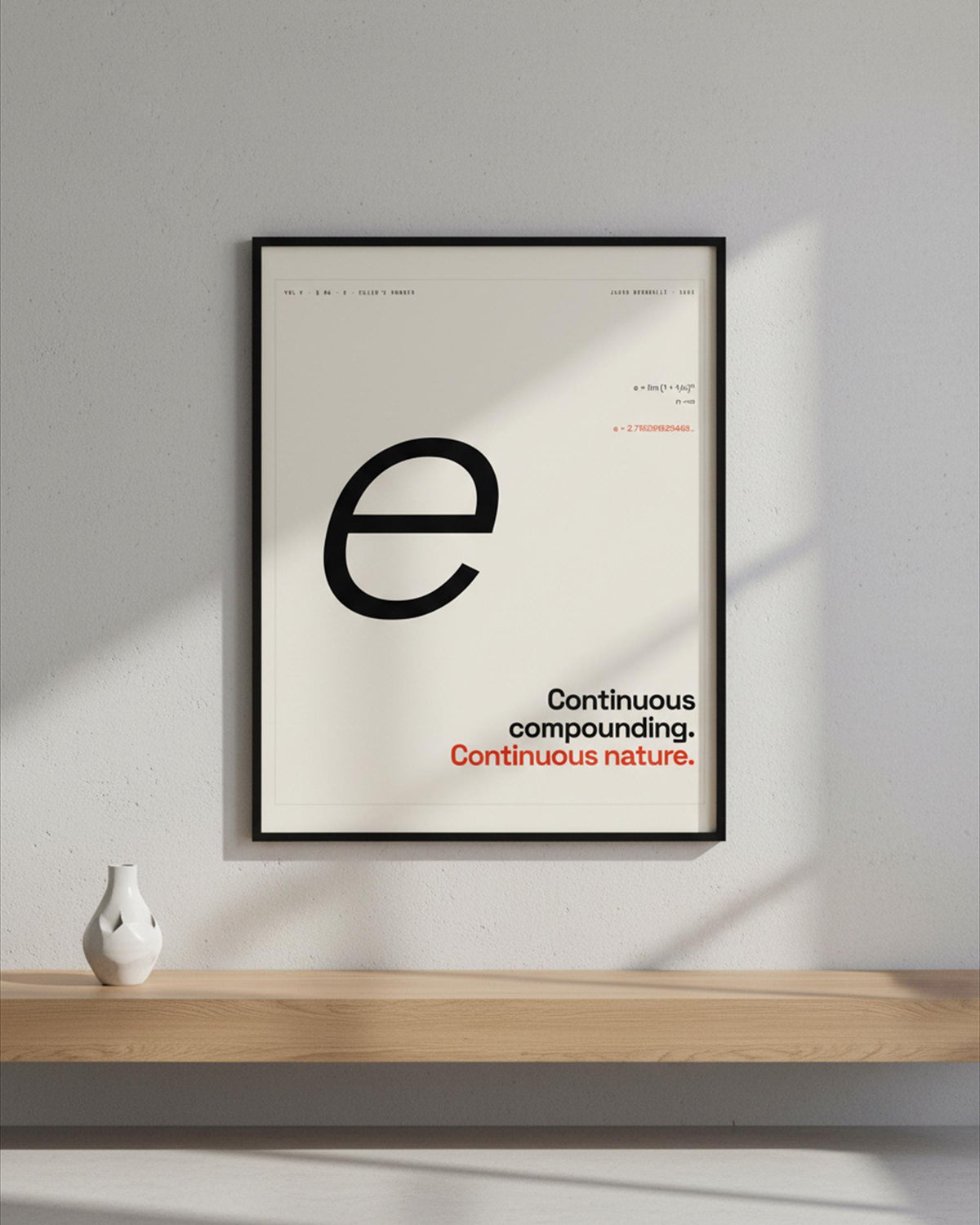 Euler's Number e Math Wall Art