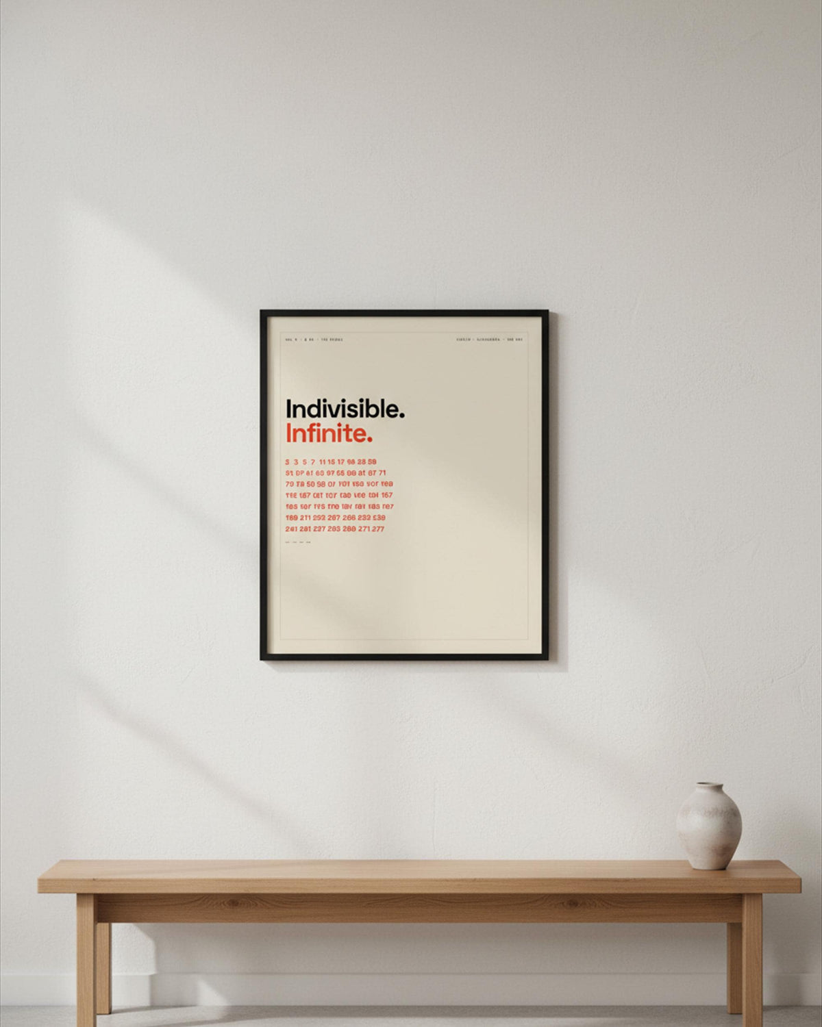 Prime Numbers Math Wall Art Print