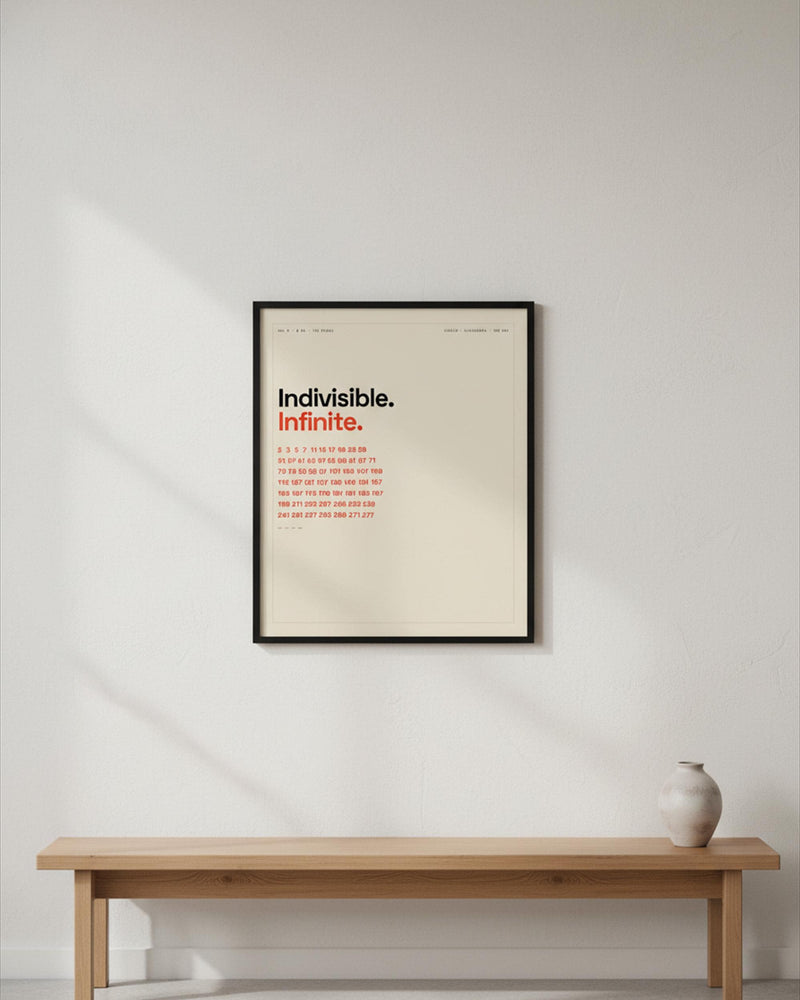 Prime Numbers Math Wall Art Print