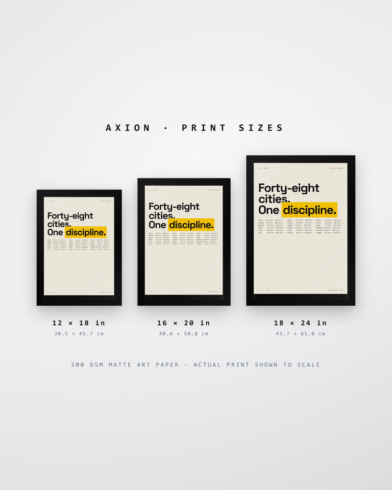 Coordinates Minimalist Typographic Poster