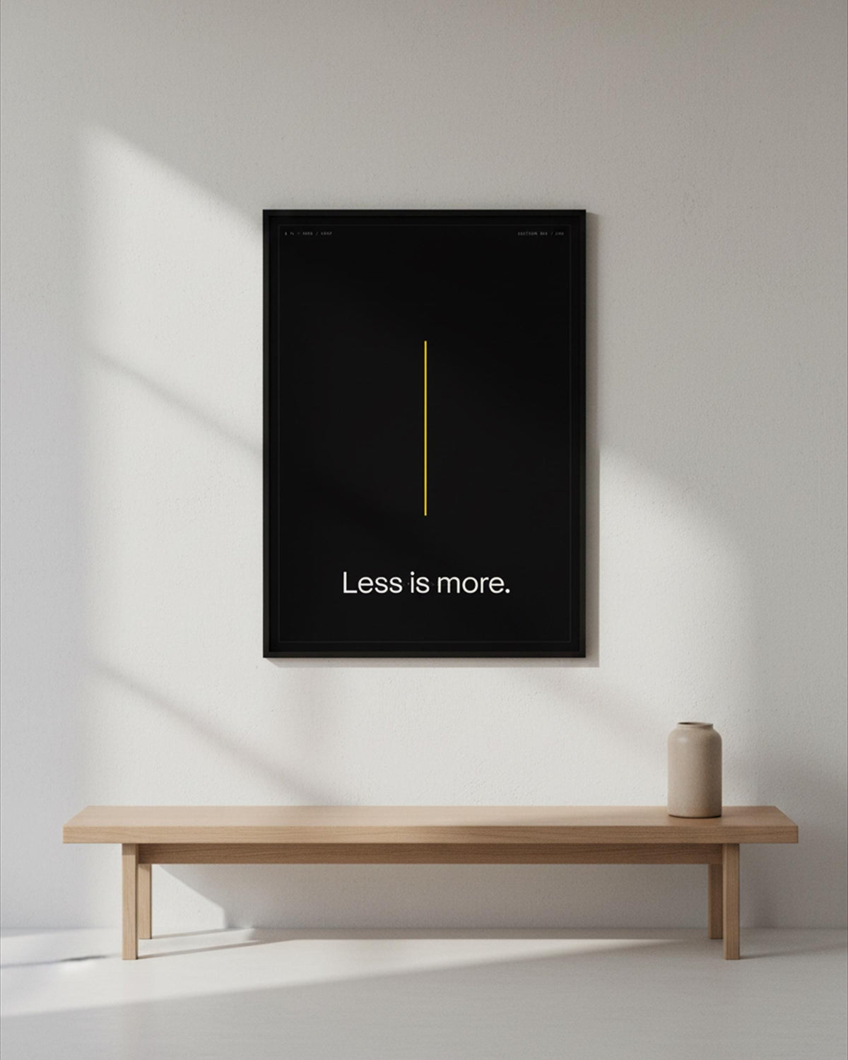 Less Is More Minimalist Typography Poster