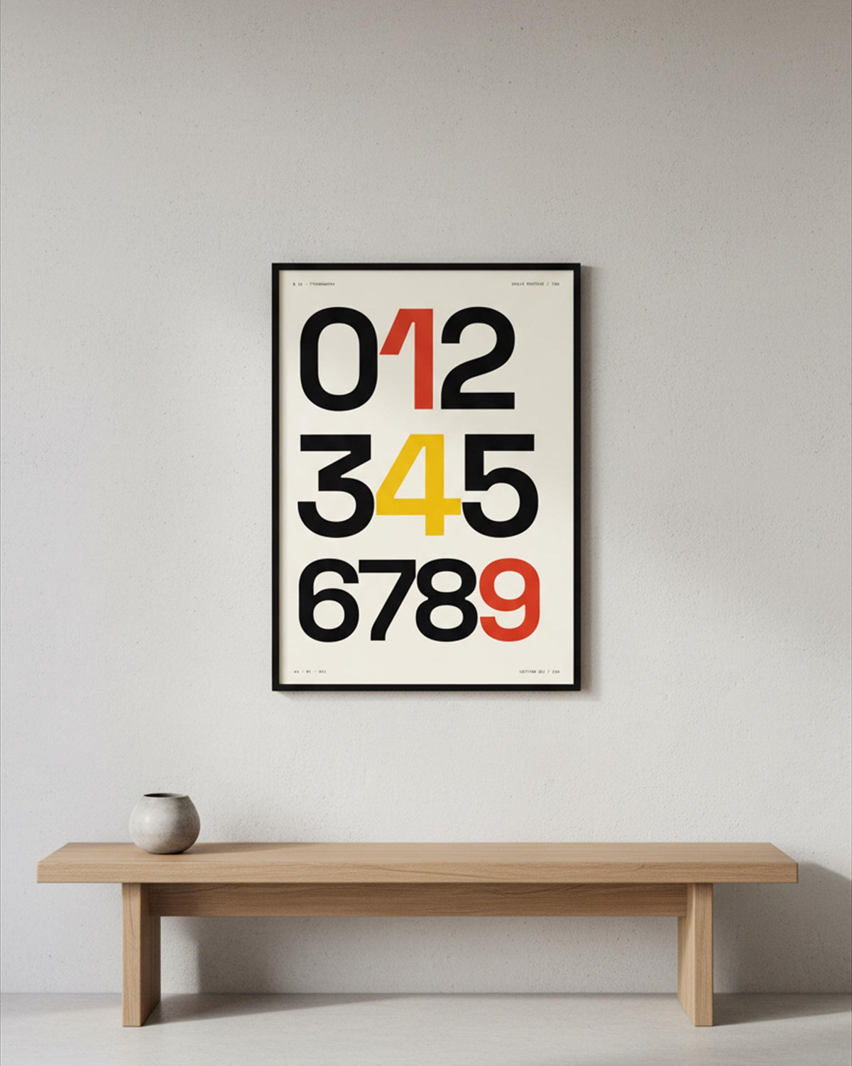 Typographic Numerals Minimalist Poster