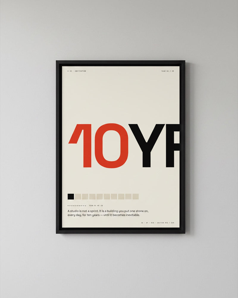 Ten Years Minimalist Poster