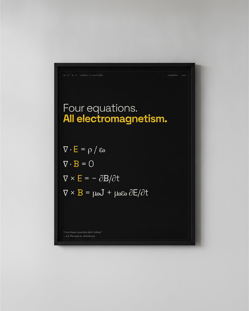 Maxwell's Equations Physics Print