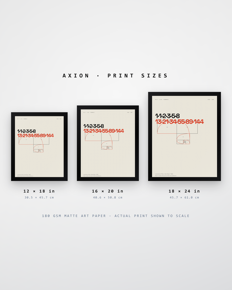 Fibonacci Sequence Math Wall Art Print