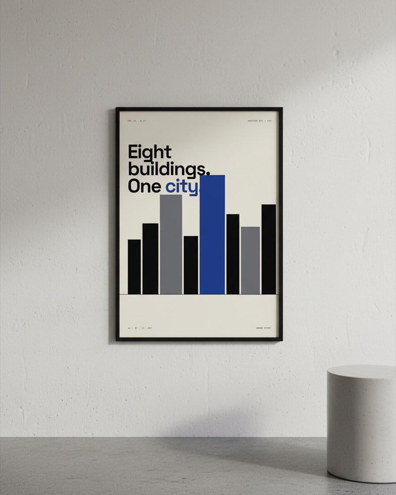 Brutalist Skyline Architecture Print