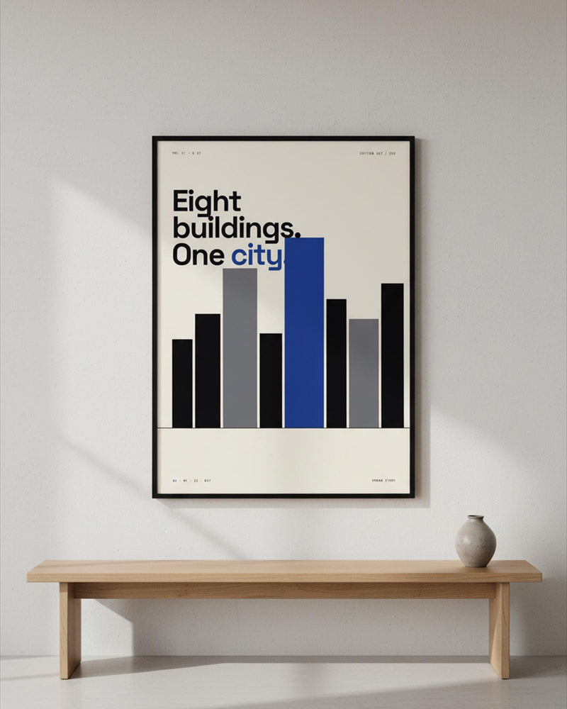 Brutalist Skyline Architecture Print