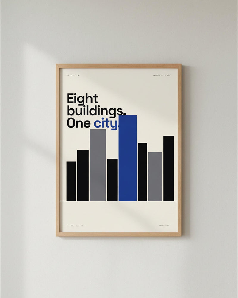 Brutalist Skyline Architecture Print