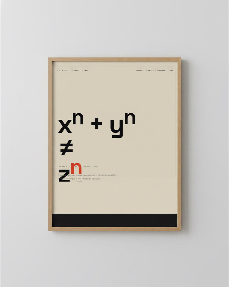 Fermat's Last Theorem Math Print