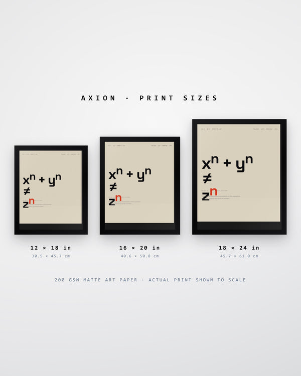Fermat's Last Theorem Math Print