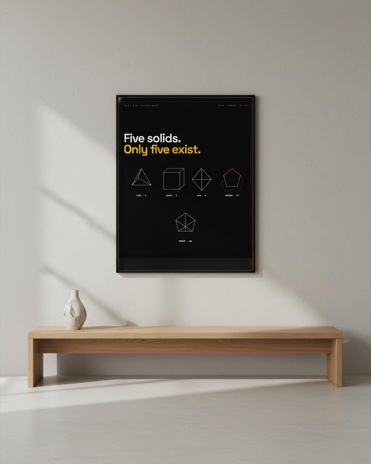 Platonic Solids Geometry Wall Art