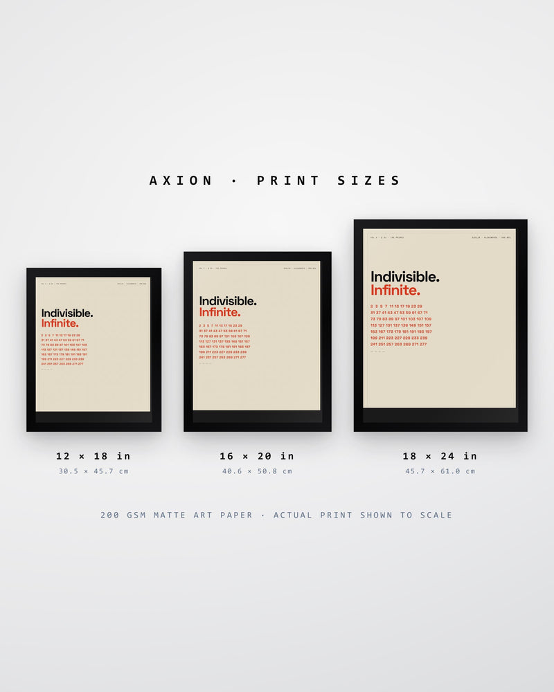 Prime Numbers Math Wall Art Print
