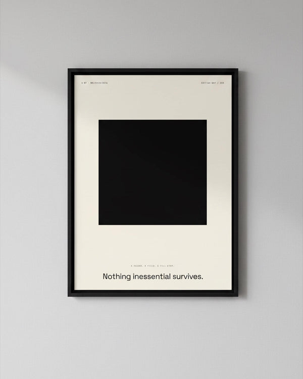 Black Square Abstract Minimalist Print
