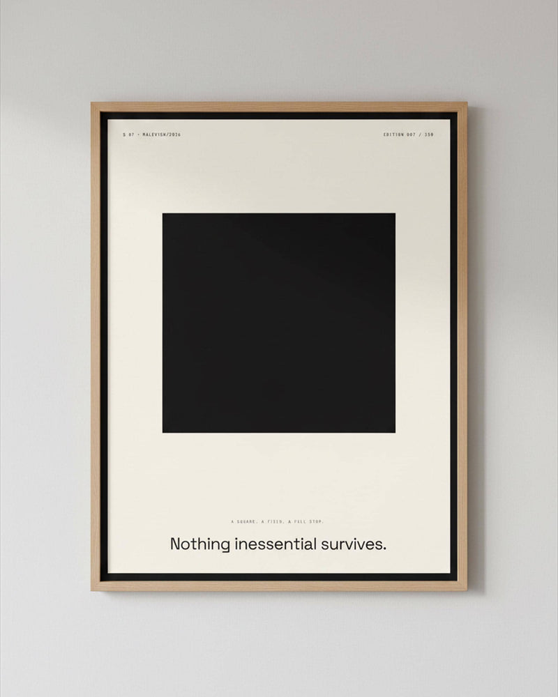 Black Square Abstract Minimalist Print