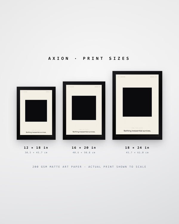 Black Square Abstract Minimalist Print