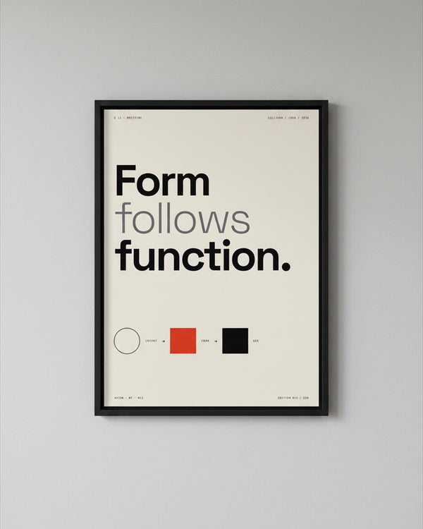 Form Follows Function Bauhaus Poster