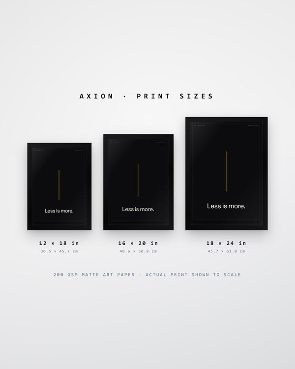 Less Is More Minimalist Typography Poster