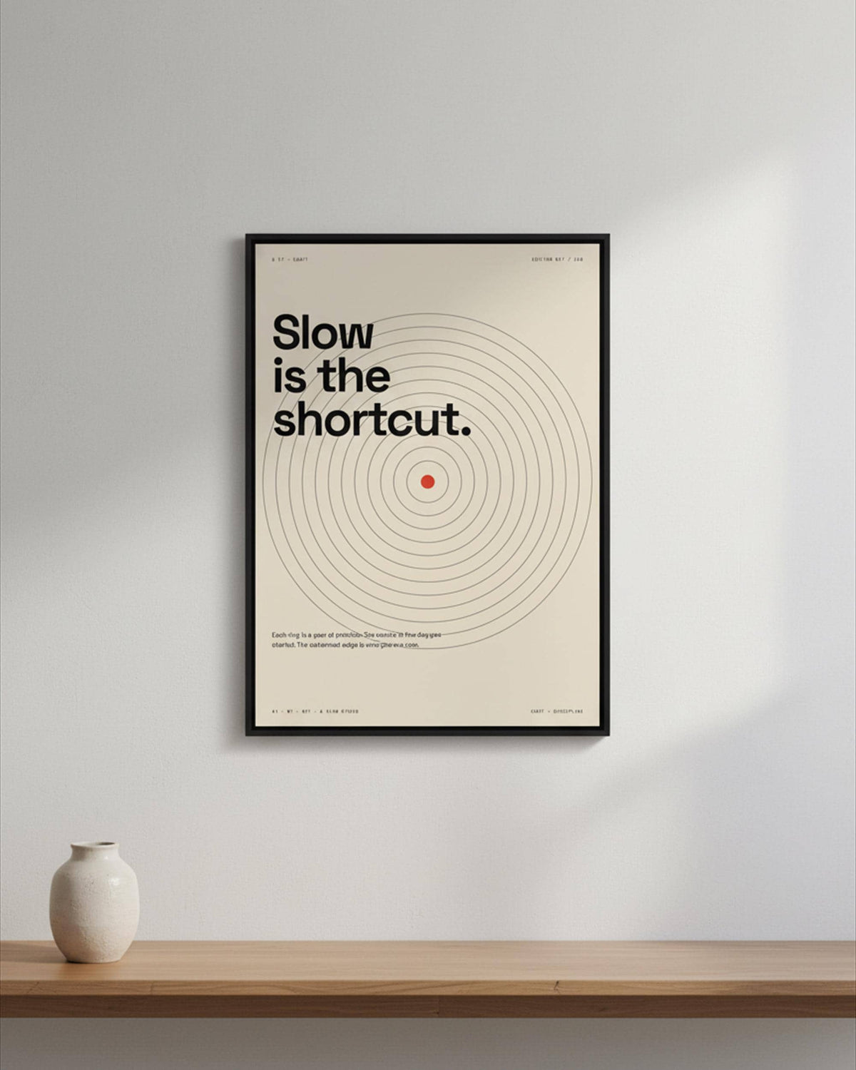 Slow Work Minimalist Typographic Poster