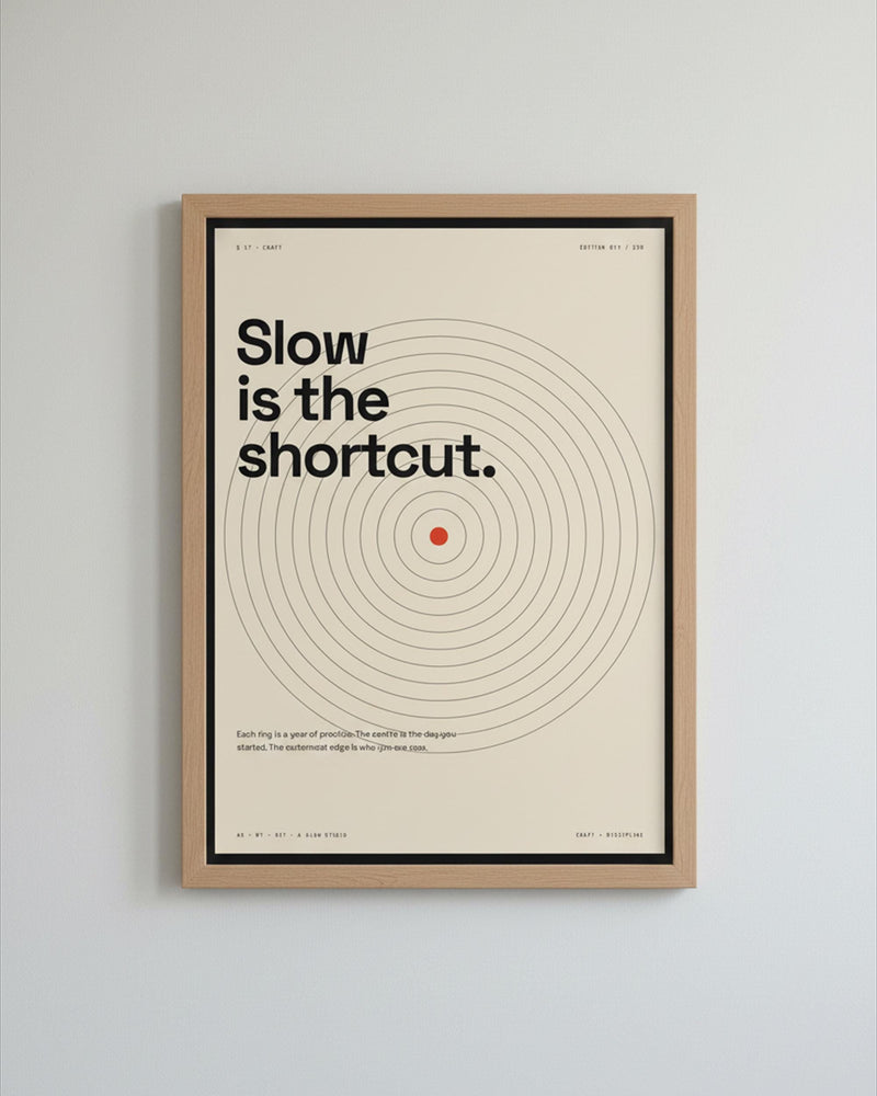 Slow Work Minimalist Typographic Poster