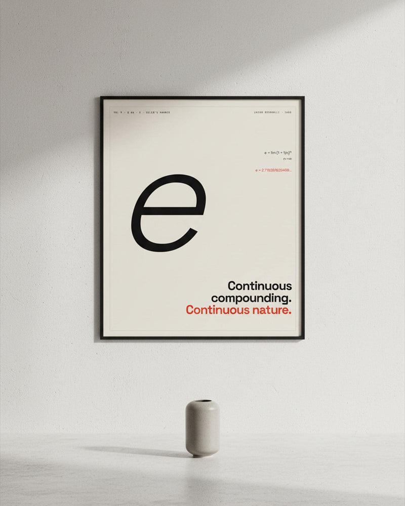 Euler's Number e Math Wall Art