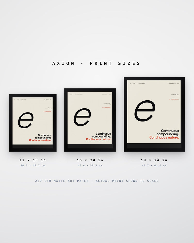 Euler's Number e Math Wall Art