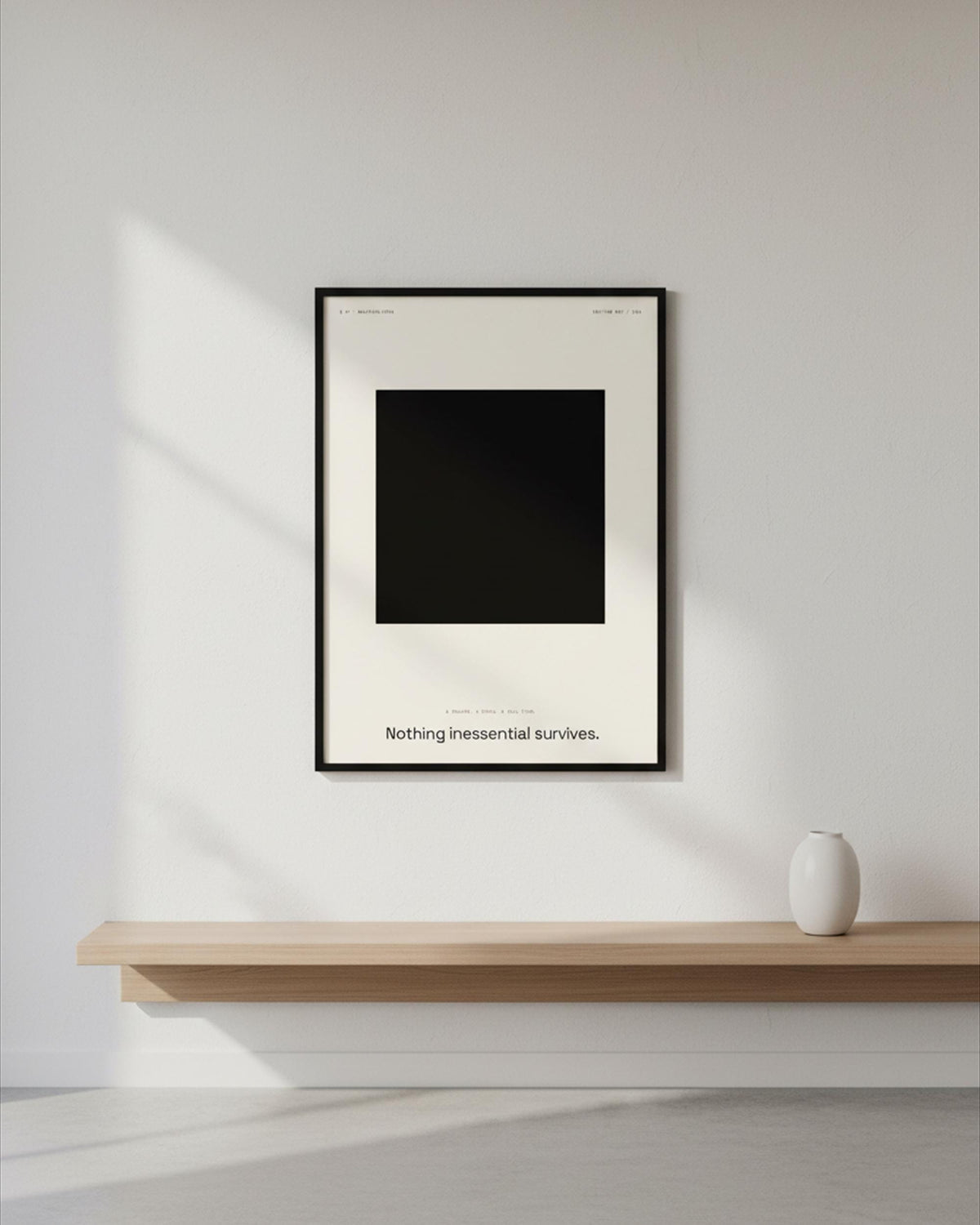Black Square Abstract Minimalist Print