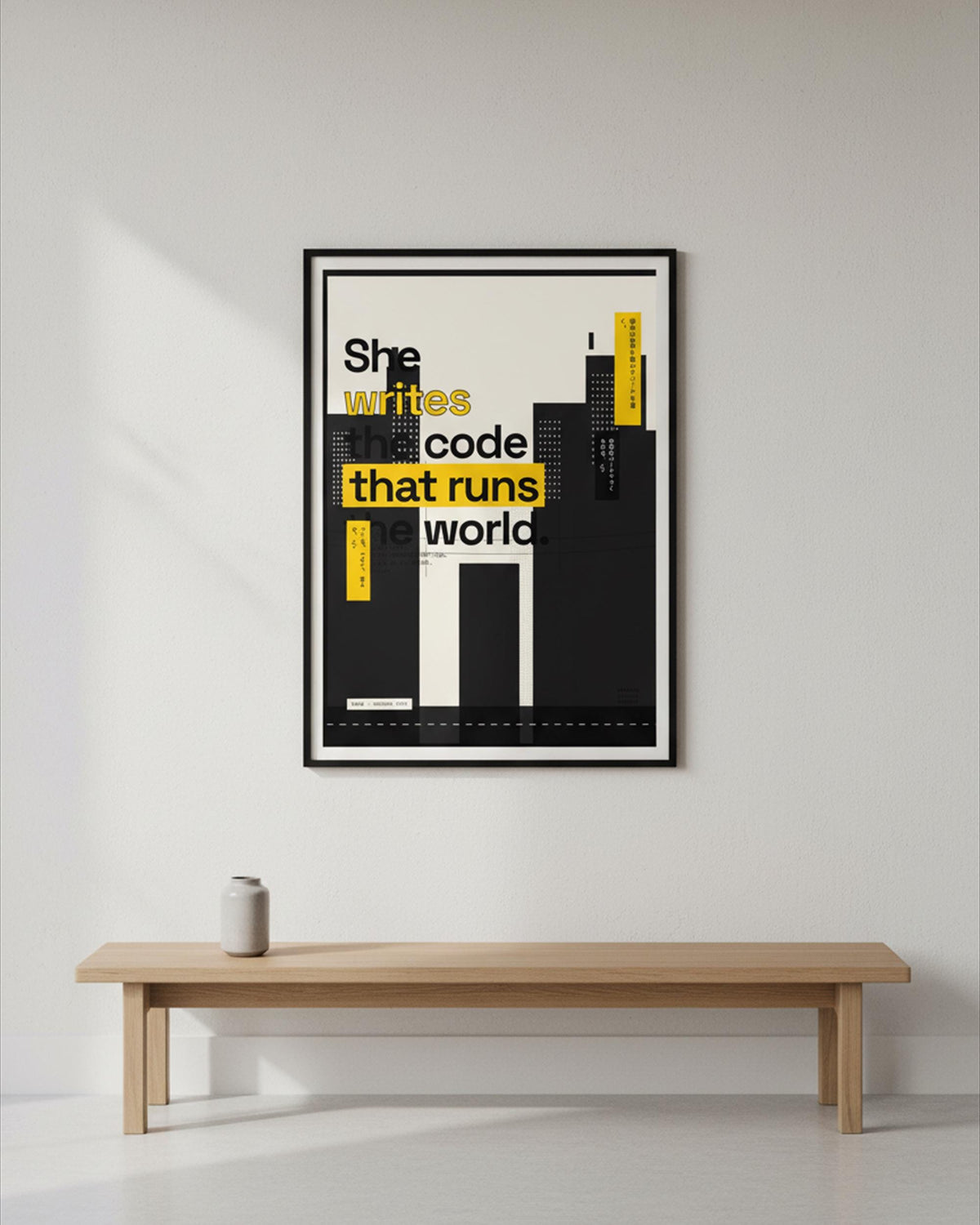 Code World Minimalist Poster