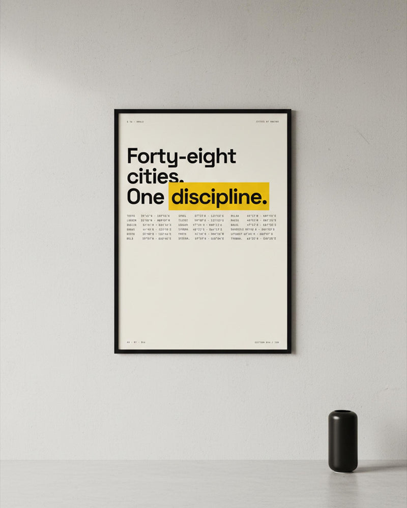 Coordinates Minimalist Typographic Poster