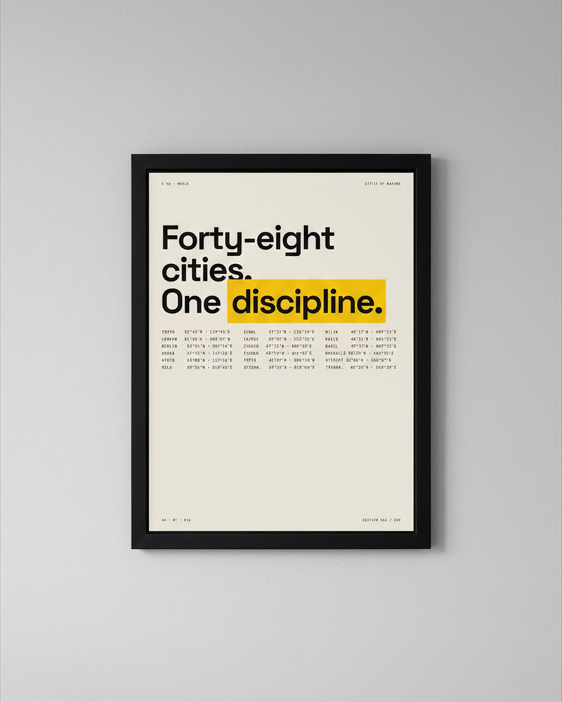 Coordinates Minimalist Typographic Poster