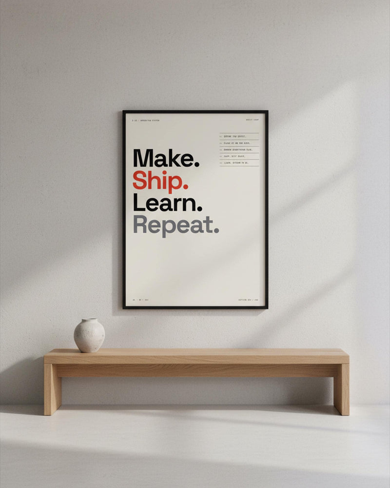Make Ship Learn Typographic Poster