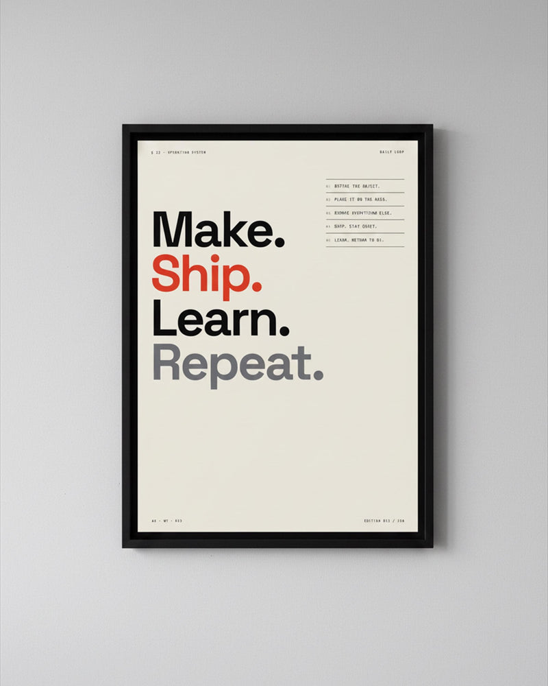 Make Ship Learn Typographic Poster
