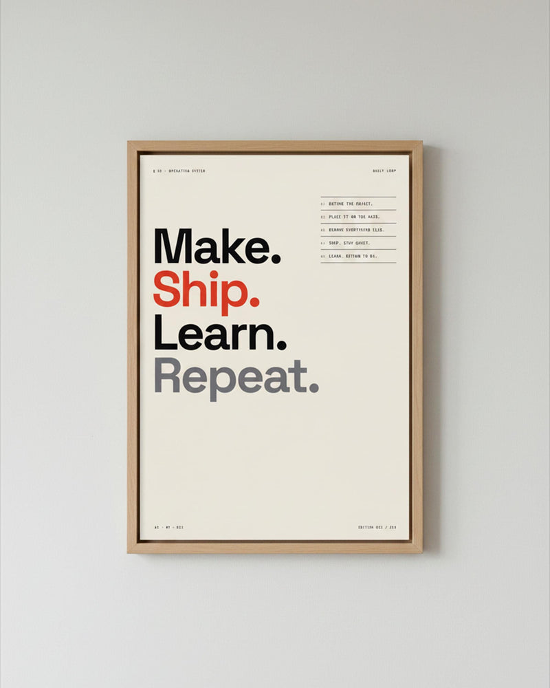 Make Ship Learn Typographic Poster
