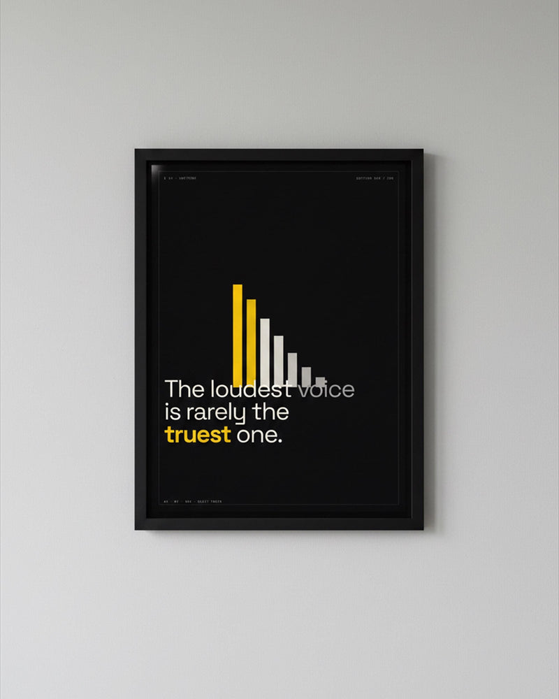 Quiet Power Minimalist Typographic Poster