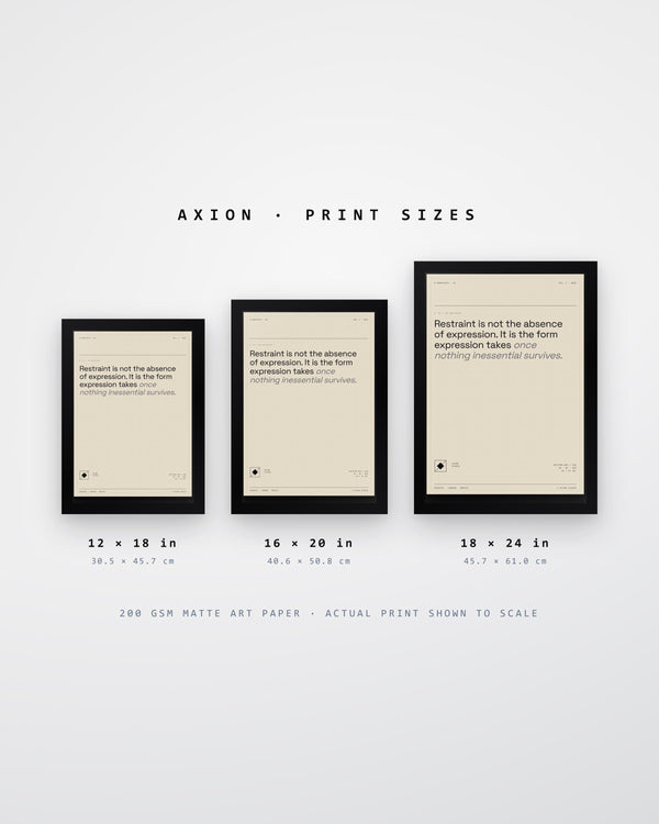 Restraint Minimalist Typography Poster