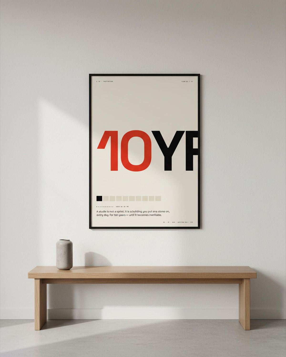 Ten Years Minimalist Poster