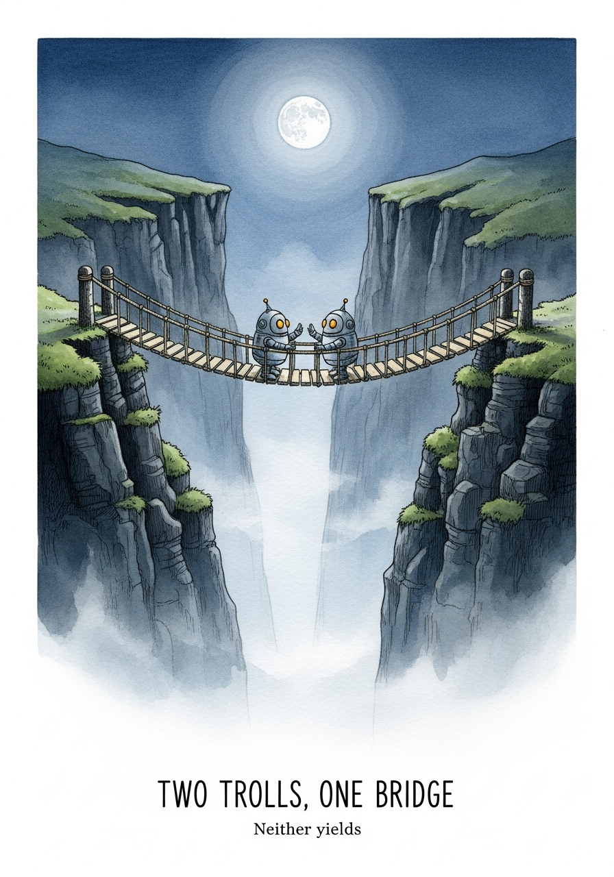 Two Trolls, One Bridge