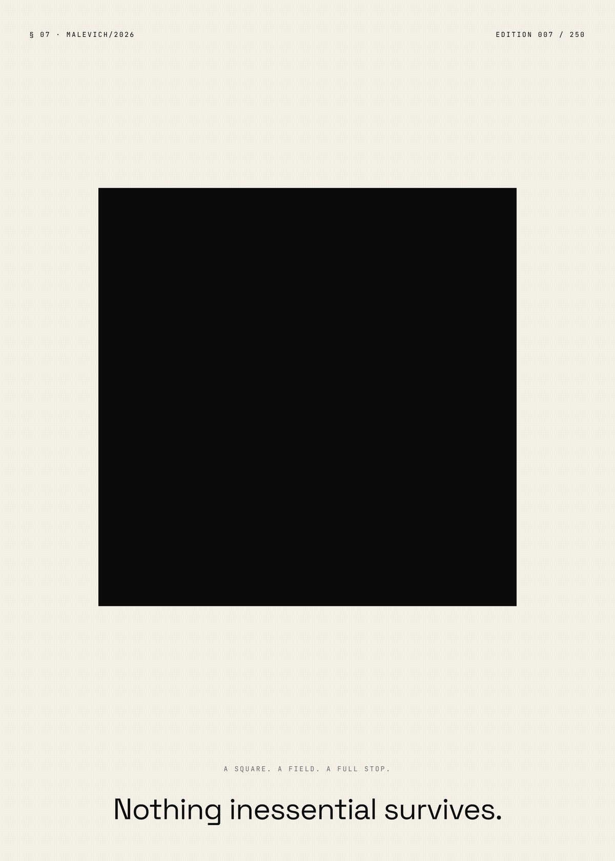 Black Square Abstract Minimalist Print — Geometric Monochrome Wall Art, Bauhaus Inspired Poster, Dark Decor — construction blueprint