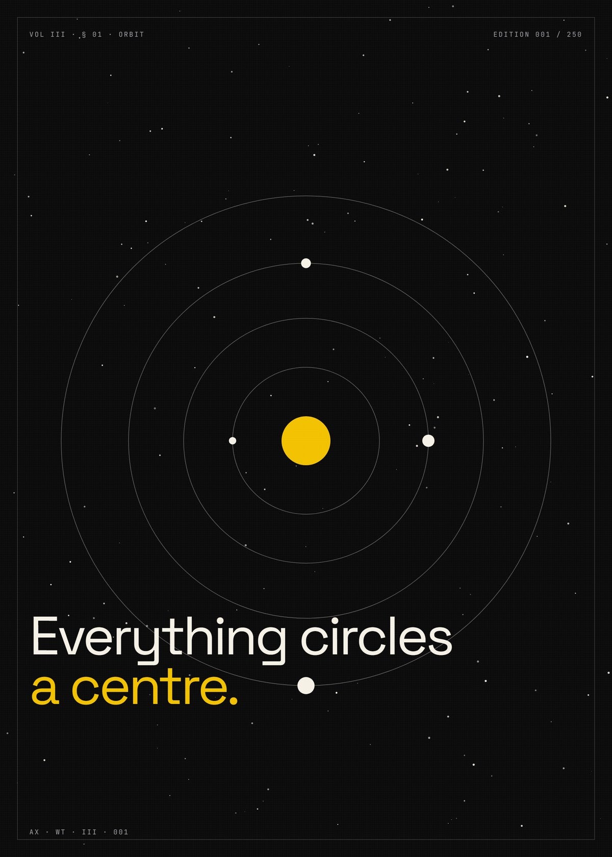 Planetary Orbit Art Print — Minimalist Astronomy Poster, Celestial Wall Art, Space Decor for Home or Office — construction blueprint