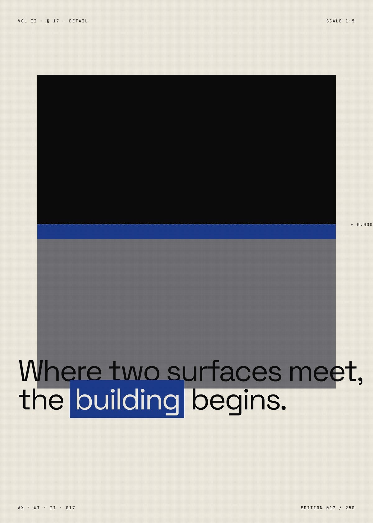 Structural Joint Architecture Print — Brutalist Construction Detail Wall Art, Minimalist Engineer Gift Poster — construction blueprint
